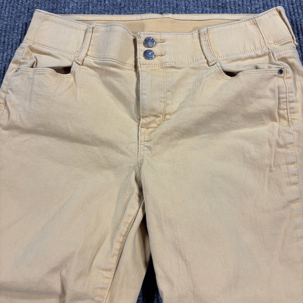 Apt. 9 Ankle Pants‎ Women Size 12 Yellow Stretch Casual Trousers